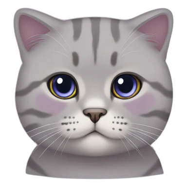 Scottish fold lilac cute cat sticker