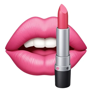 lipstick print from a kiss in soft pink, pastel light sticker