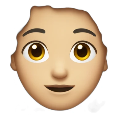 gender neutral face close-up sticker