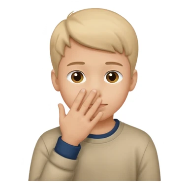 Create a shyness imoji Boys imoji Boys imoji hand in face  sticker