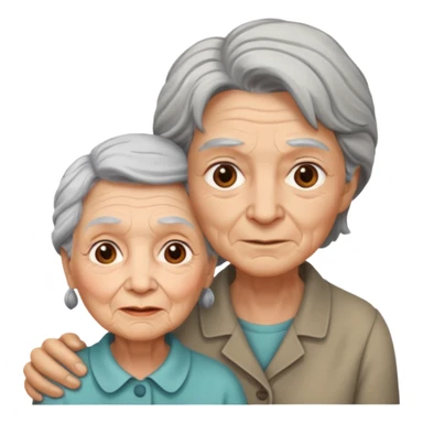 lo mismo que estas haciendo solo coloca alado de la abuela un hombre joven  sticker