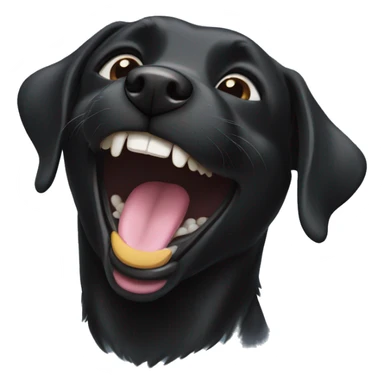 black lab laughing sticker