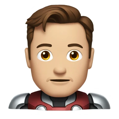 Elon Musk half iron man sticker