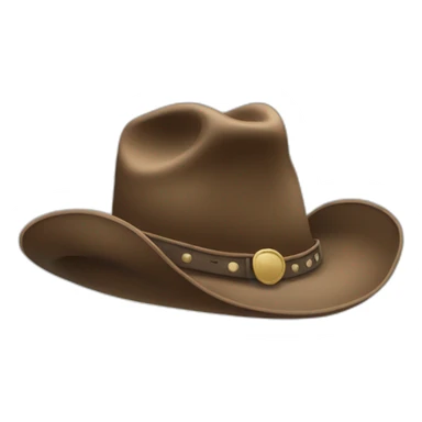 an emptyu cowboy hat doing a salute sticker