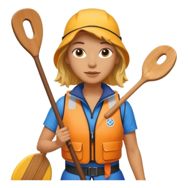 woman canoeist sticker