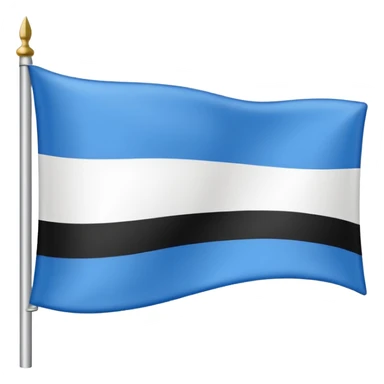 Bandera con Tres franjas azul arriba en el medio blanco y abajo negro sticker