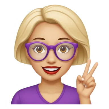 woman with joke glasses sticker