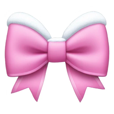 pink bows with a bit of snow on  sticker