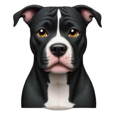 Pitbull black dog sticker