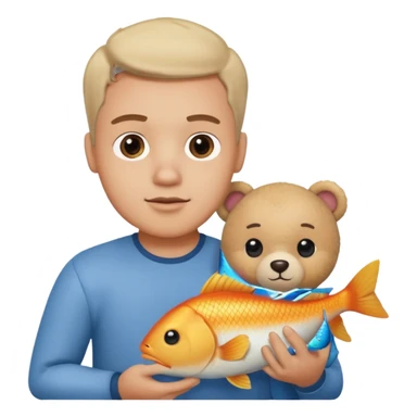 👨🏻🧸🐟 sticker