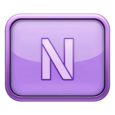 Netflix aesthetic "N" logo in pastel purple with illuminated outline sticker