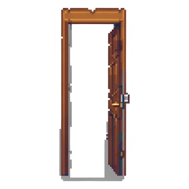 An open door with light inside sticker