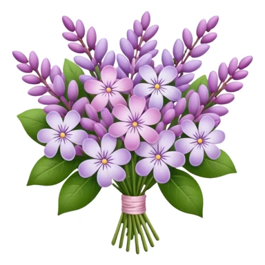 lilac Pale Pink bouquet sticker