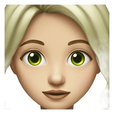 realistic portrait of girl with green eyes sticker