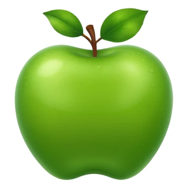 create a happy green apple sticker