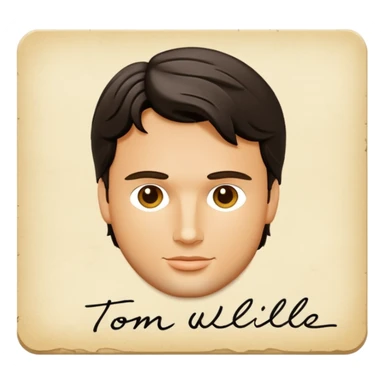 sobre de carta con el nombre de Tom Welling sticker