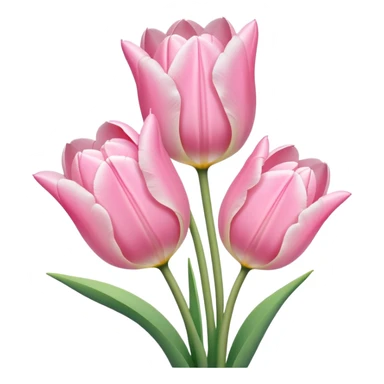 beautiful pastel pink tulips sticker