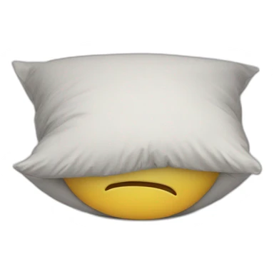 Someone putting his face inside a pillow sticker