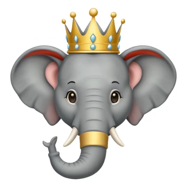 Elefante con corona  sticker
