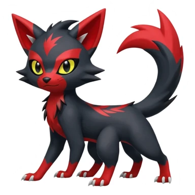 Sneasel-Litten-Zoroark-Fakémon-hybrid-creature (full body)  sticker