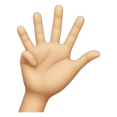 hands shaped like a w sticker