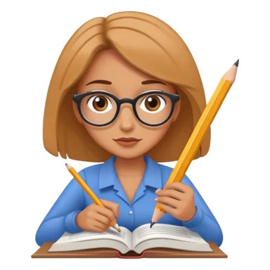 🏼😵‍💫👩✏️📚 sticker