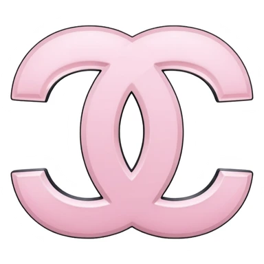 light pink chanel logo sticker