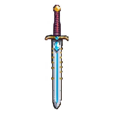 elegant jeweled sword with gems on the hilt sticker