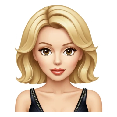 Kylie Minogue with blonde hair and glamorous outfit sticker