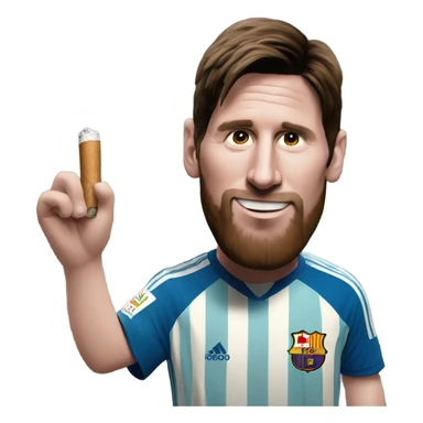Messi con un sigarillo  sticker