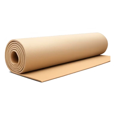 beige half rolled out yoga mat sticker