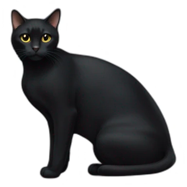 all-black-cat-body-notail sticker