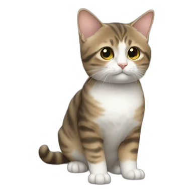 Petit chat sur un dofin sticker