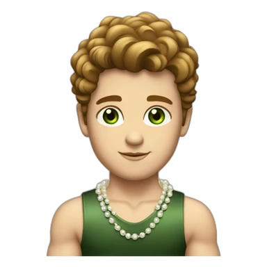 Posh-muscle-boy-with-pearl-necklace-and-green-eyes-and-brown-hair sticker