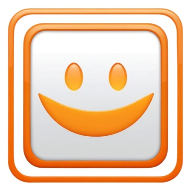 orange square with border sticker