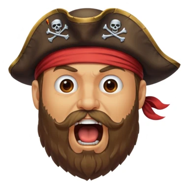 pirate, beardedscreaming sticker