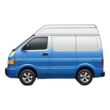 NISSAN STANZA Blue van van go to Guadalajara sticker