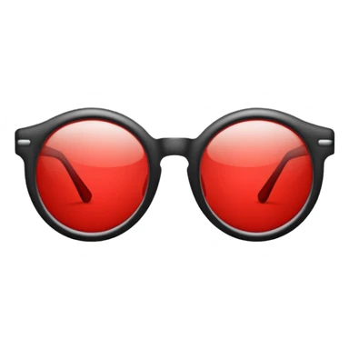 glasses with red lenses sticker