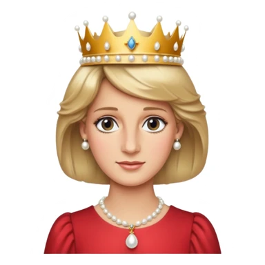 content face, Princess Diana with crown sticker