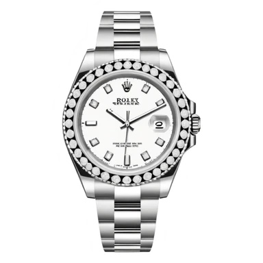 white  rolex  with diamonds emoji sticker