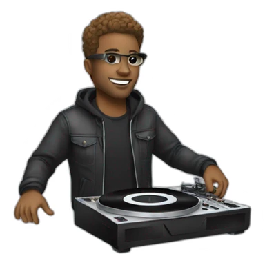 music producer whit  dj turntable sticker
