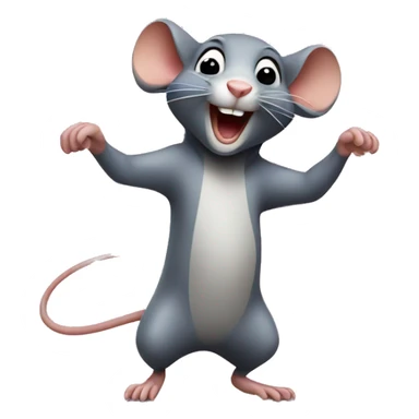 Happy rat dancing  sticker