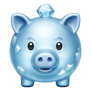  Piggy bank in ice texture sticker