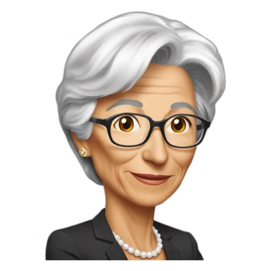 christine lagarde wisper jerome powel sticker