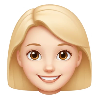 cute girl character with oval flat head sticker