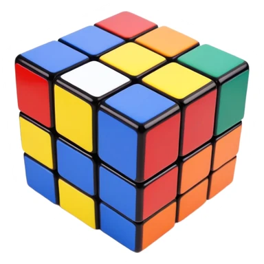 Colorful Rubik's cube puzzle toy with different colored squares on each face sticker