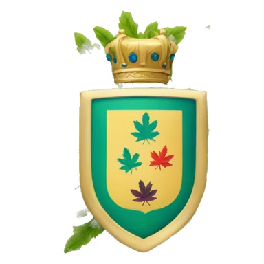 Coat of arms with leafs  sticker