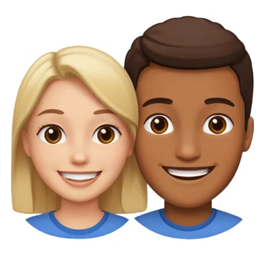 Two people opposite each other sticker