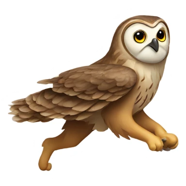 a owl running  sticker