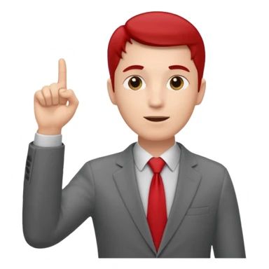 mach mir einen Trader der an der Börse arbeitet der so mit dem Finger nach oben zeigt sticker